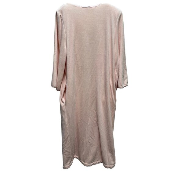 Vintage Diamond Tea Long Robe Soft Velour  with Pockets - Picture 2 of 9